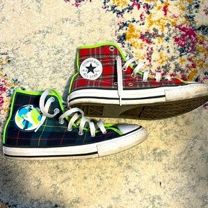 Unique global plaid converse